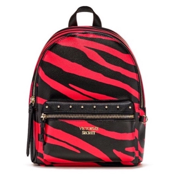 ♥️HTF VS Red Zebra Small City Backpack - Picture 1 of 7